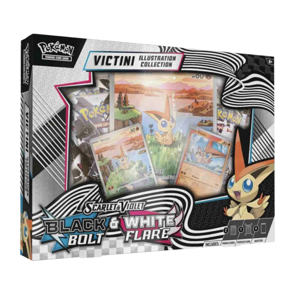 Pokémon TCG: Illustration Victini Black Bolt & White Flare – Collection Box
