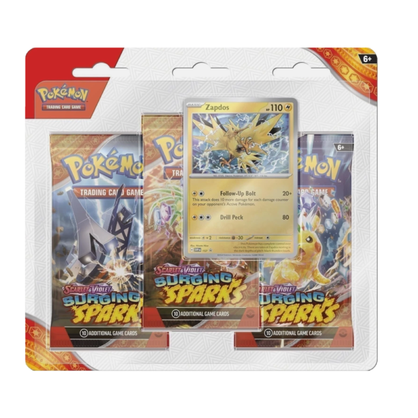Pokémon TCG: Surging Sparks – 3-Pack Blister