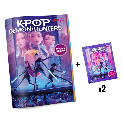 Kpop Demon Hunter Sticker Album + 2 Packs